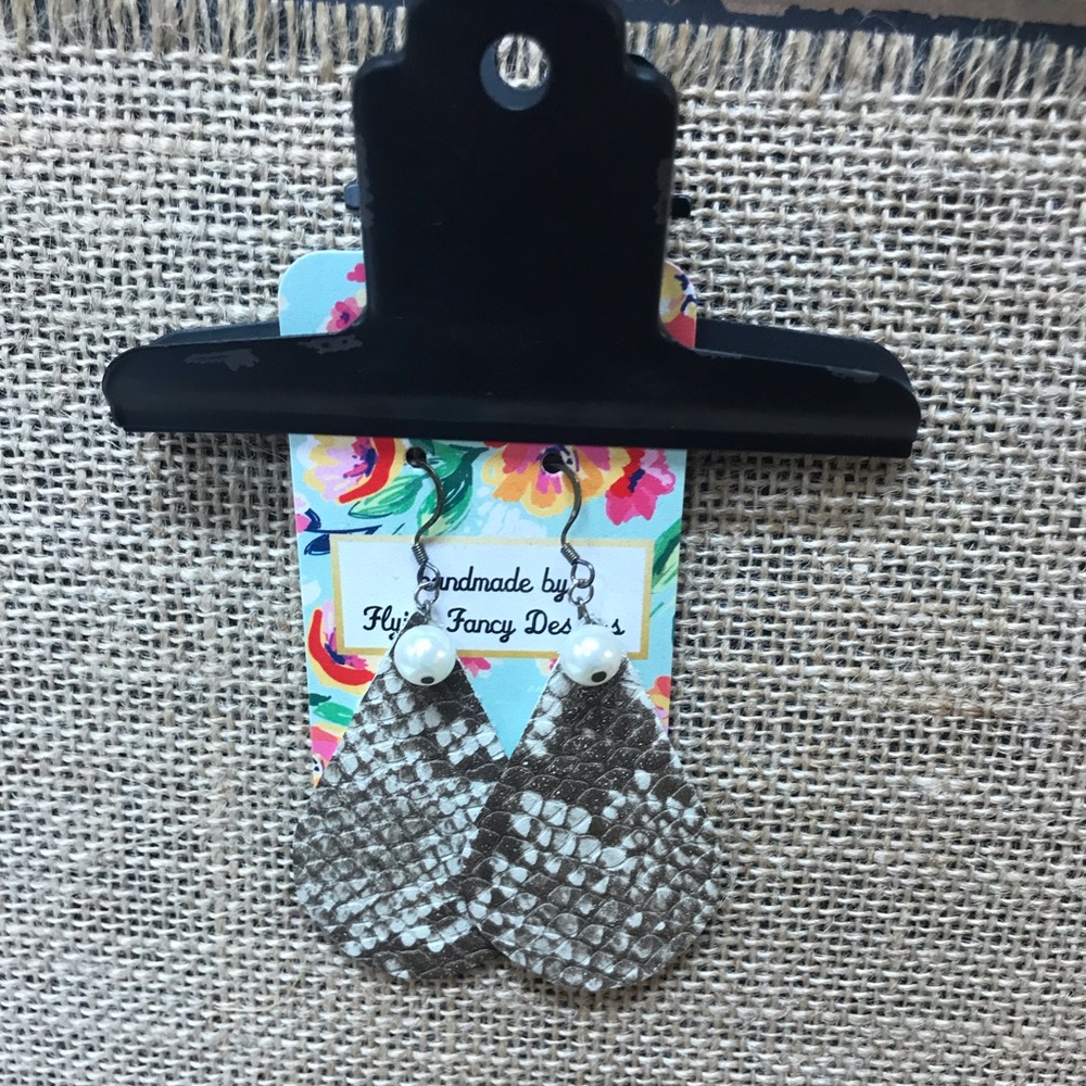 NWT Lightweight Leather Earrings